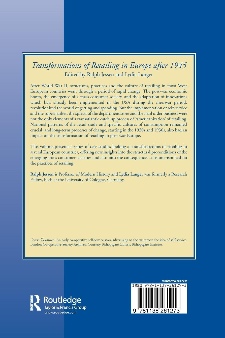 Rückseitencover Transformations of Retailing in Europe after 1945