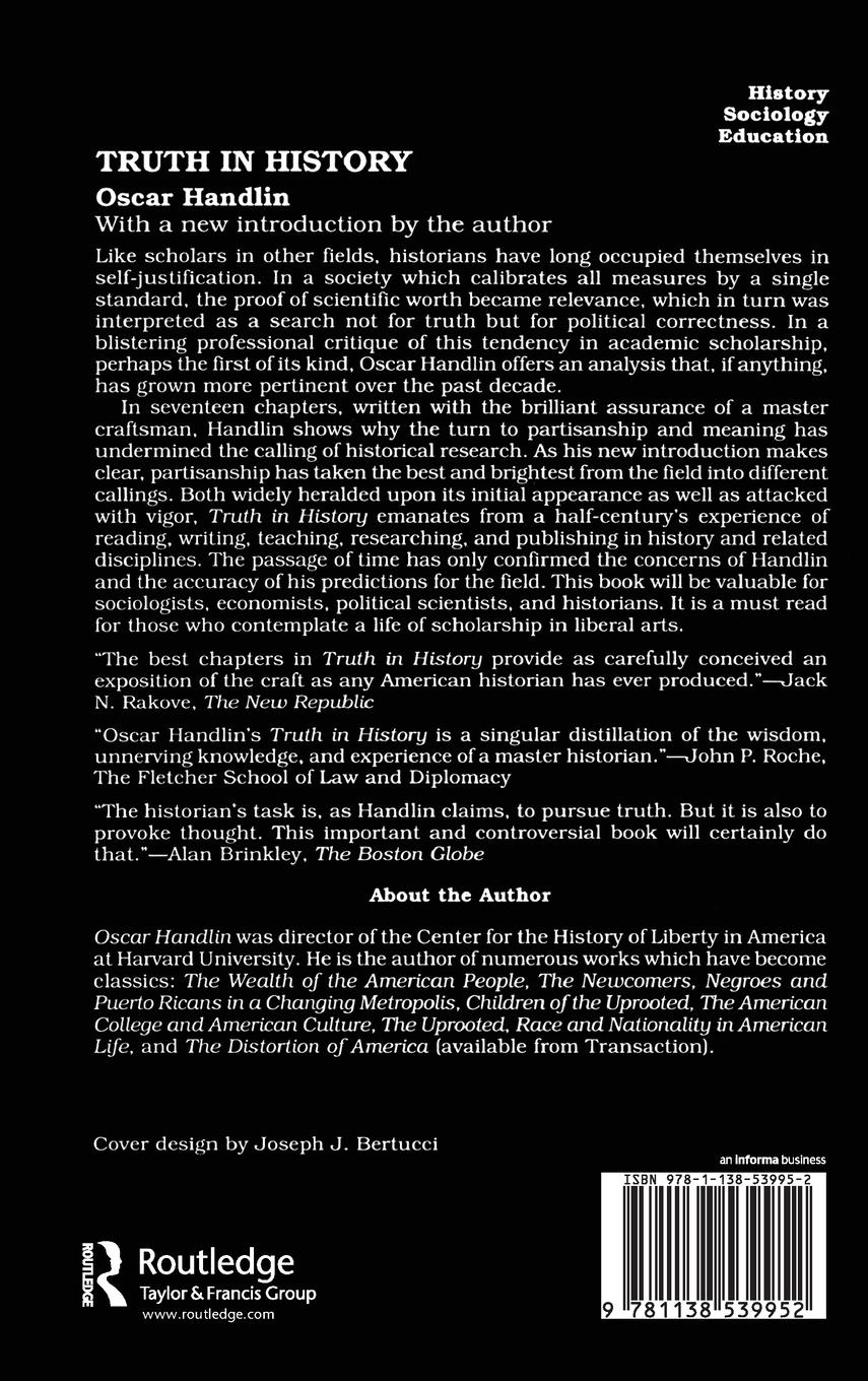 Rückseitencover Truth in History