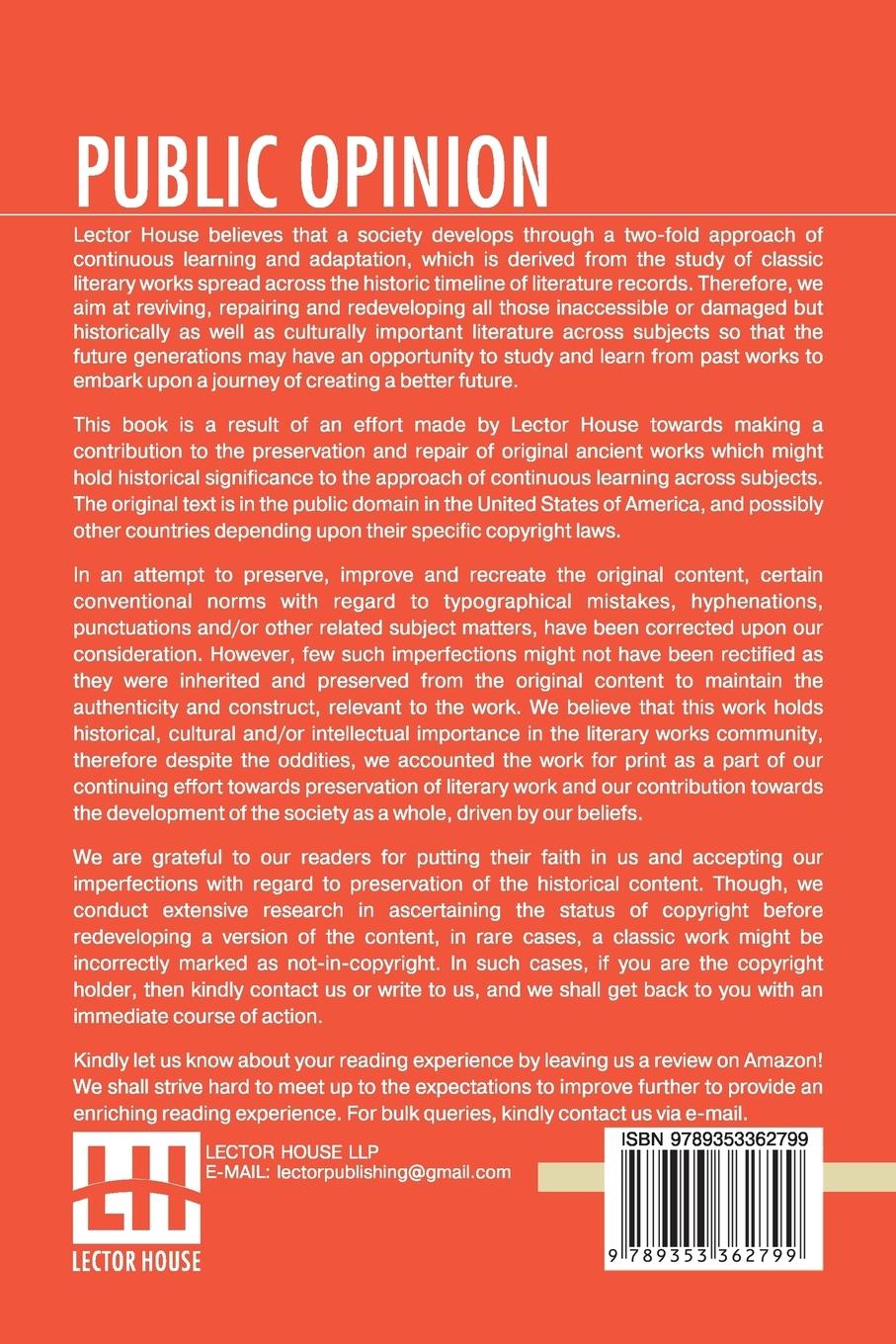 Rückseitencover Public Opinion