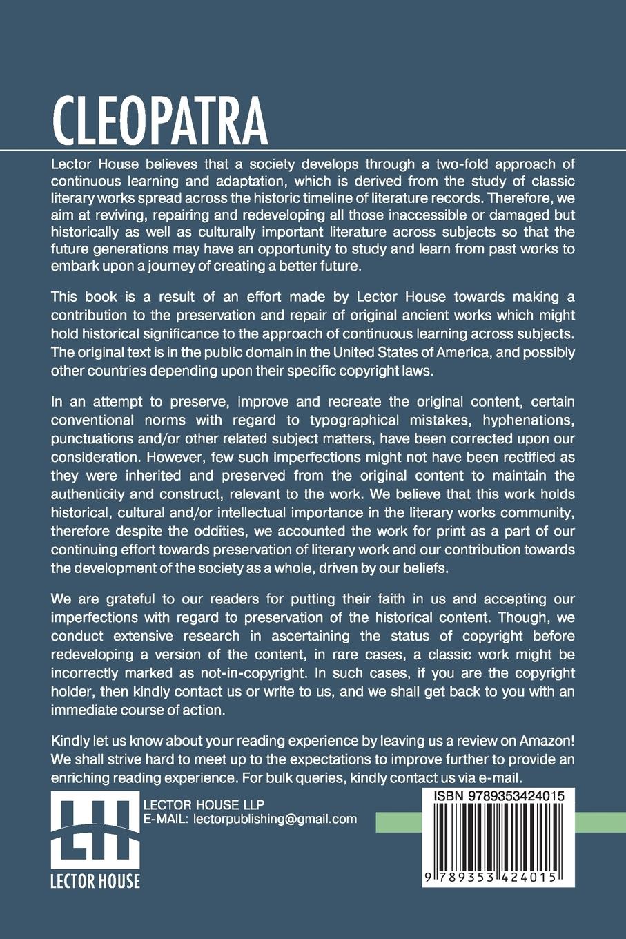 Rückseitencover Cleopatra