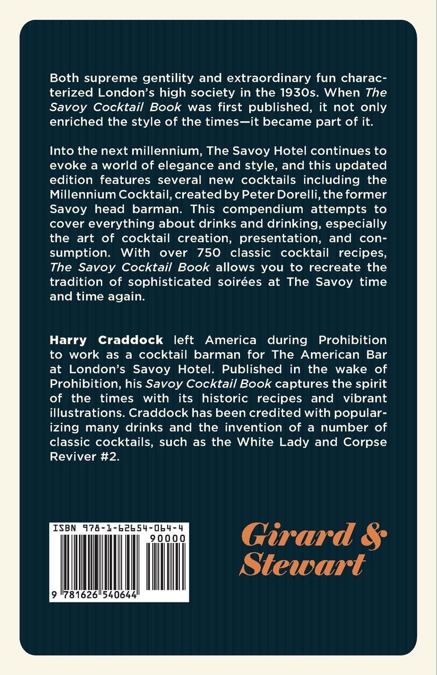 Rückseitencover The Savoy Cocktail Book