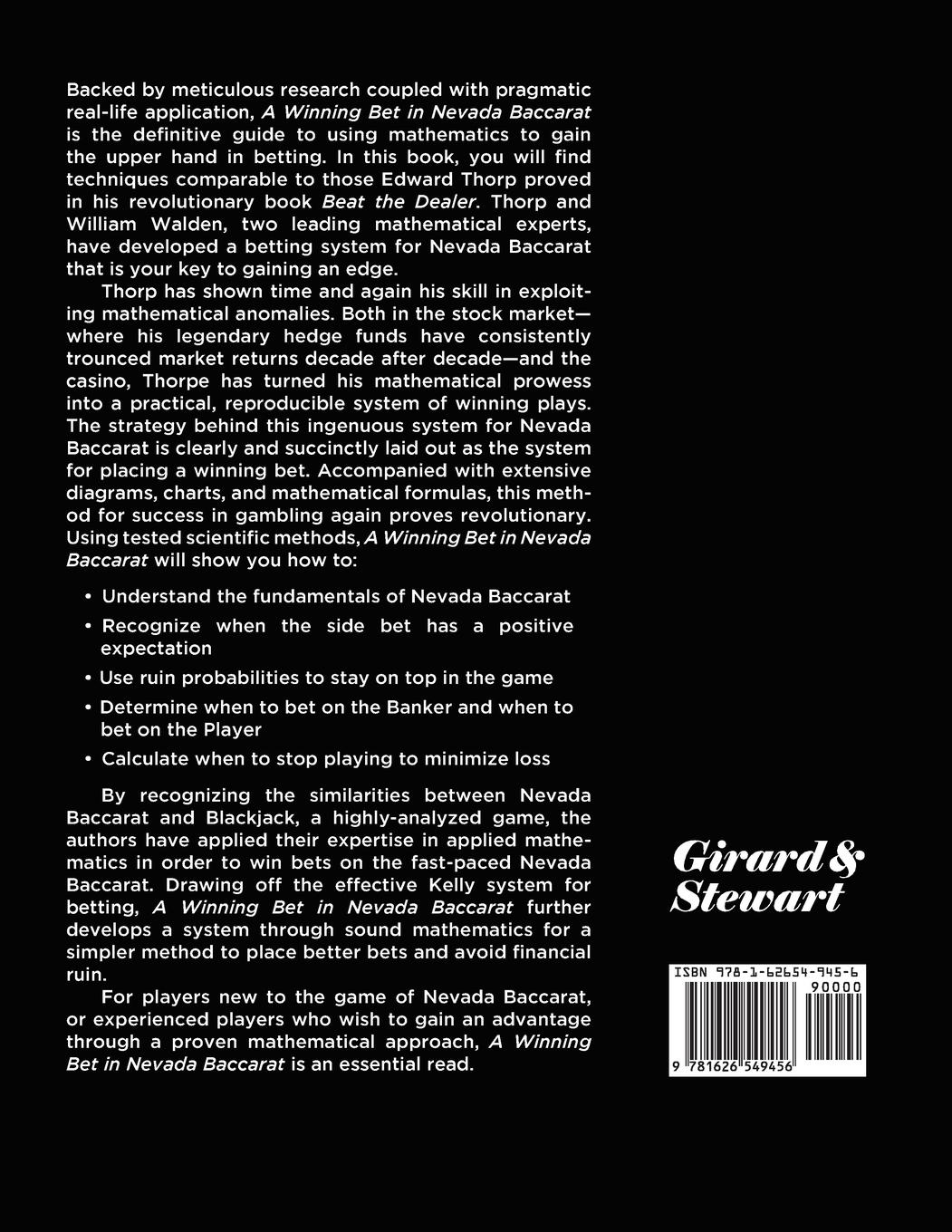 Rückseitencover A Winning Bet in Nevada Baccarat