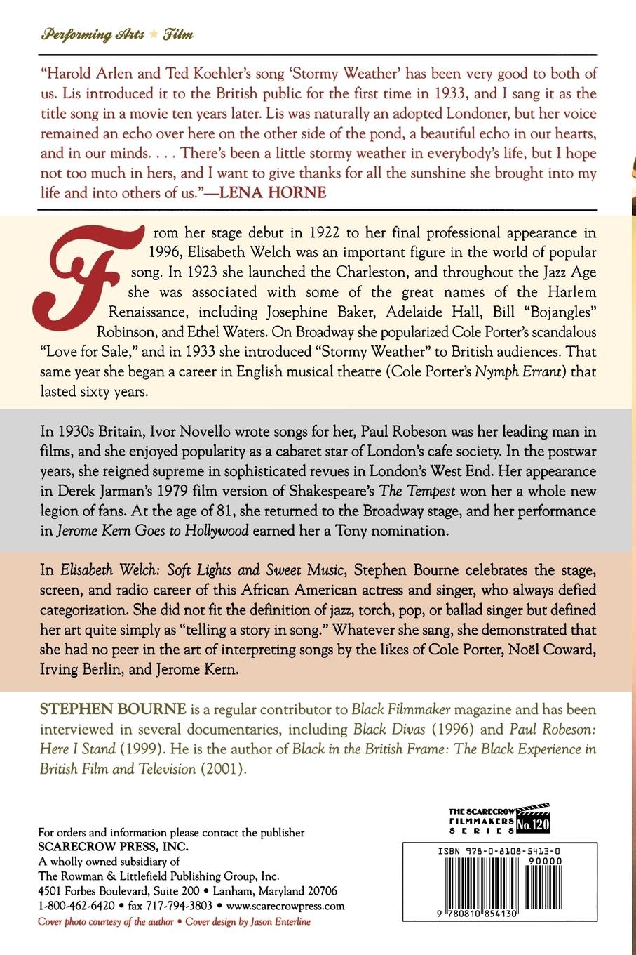 Rückseitencover Elisabeth Welch