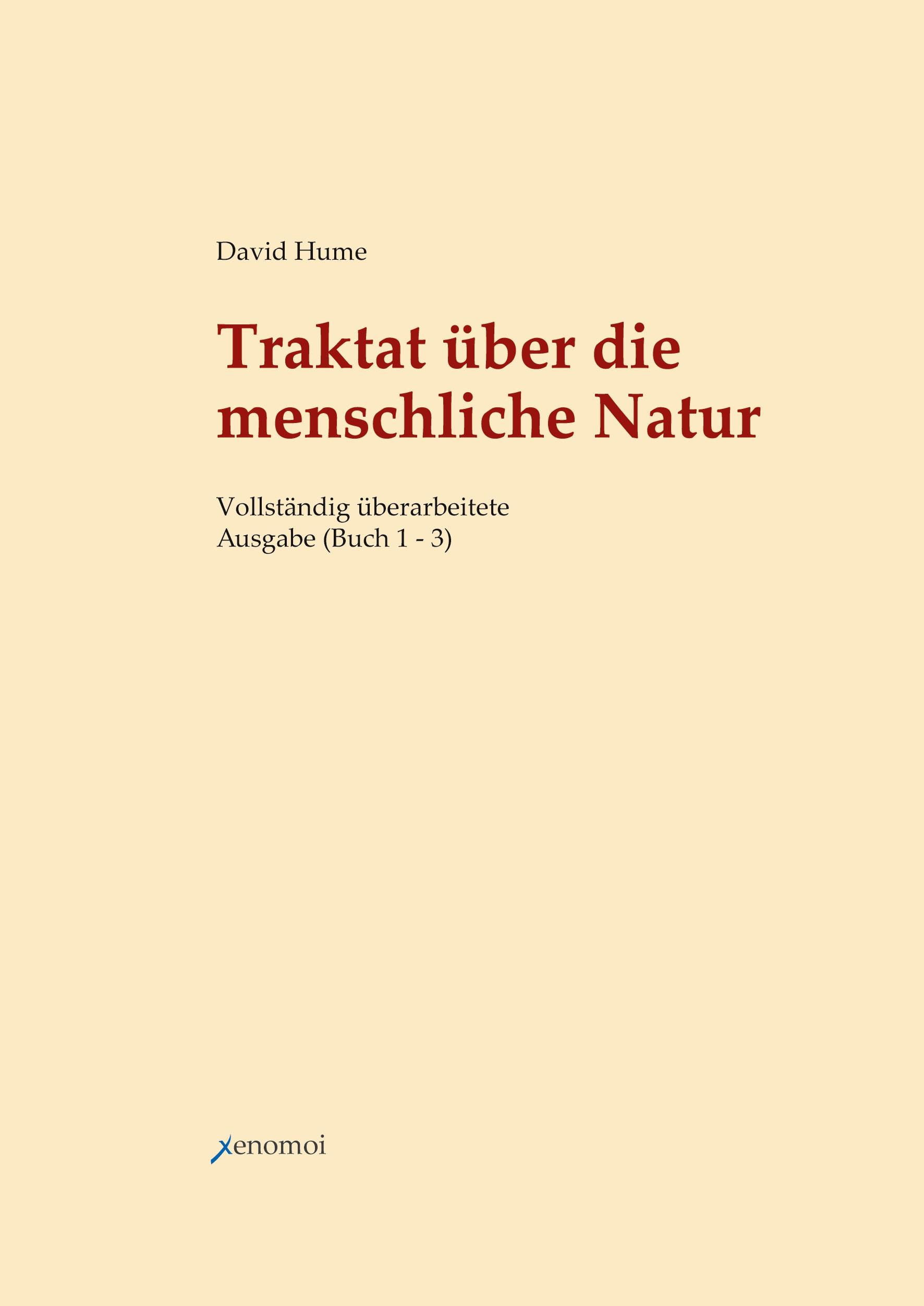 Vorderes Coverbild Traktat über die menschliche Natur