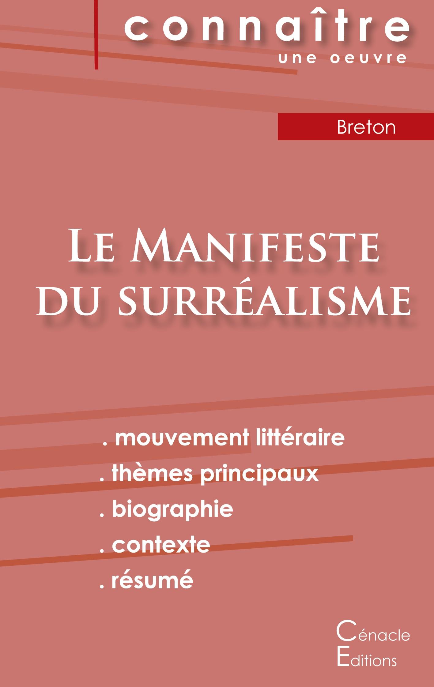 Vorderes Coverbild Fiche de lecture Le Manifeste du surréalisme de André Breton (Analyse littéraire de référence et résumé complet)