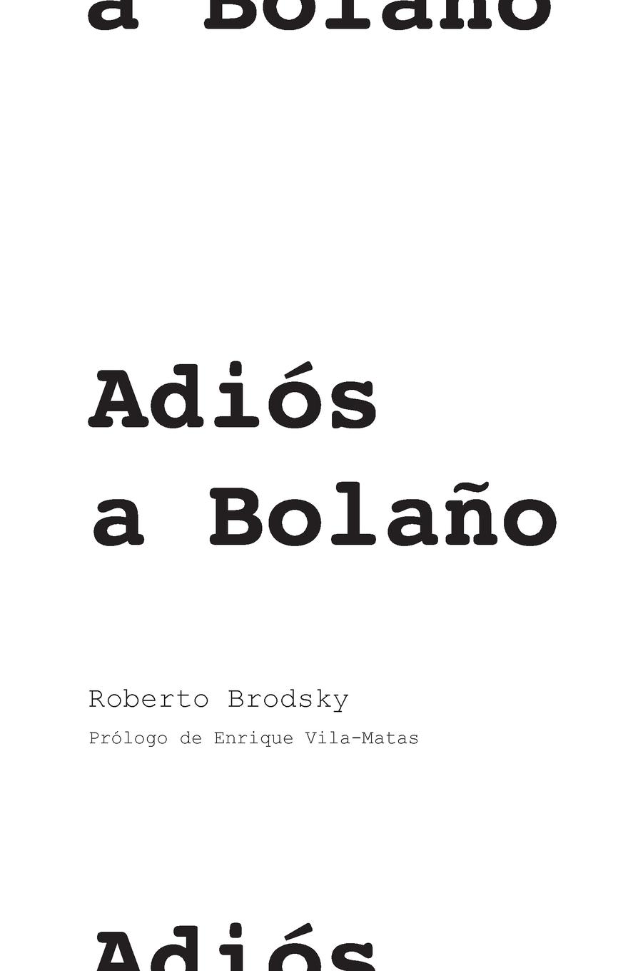 Vorderes Coverbild Adiós a Bolaño
