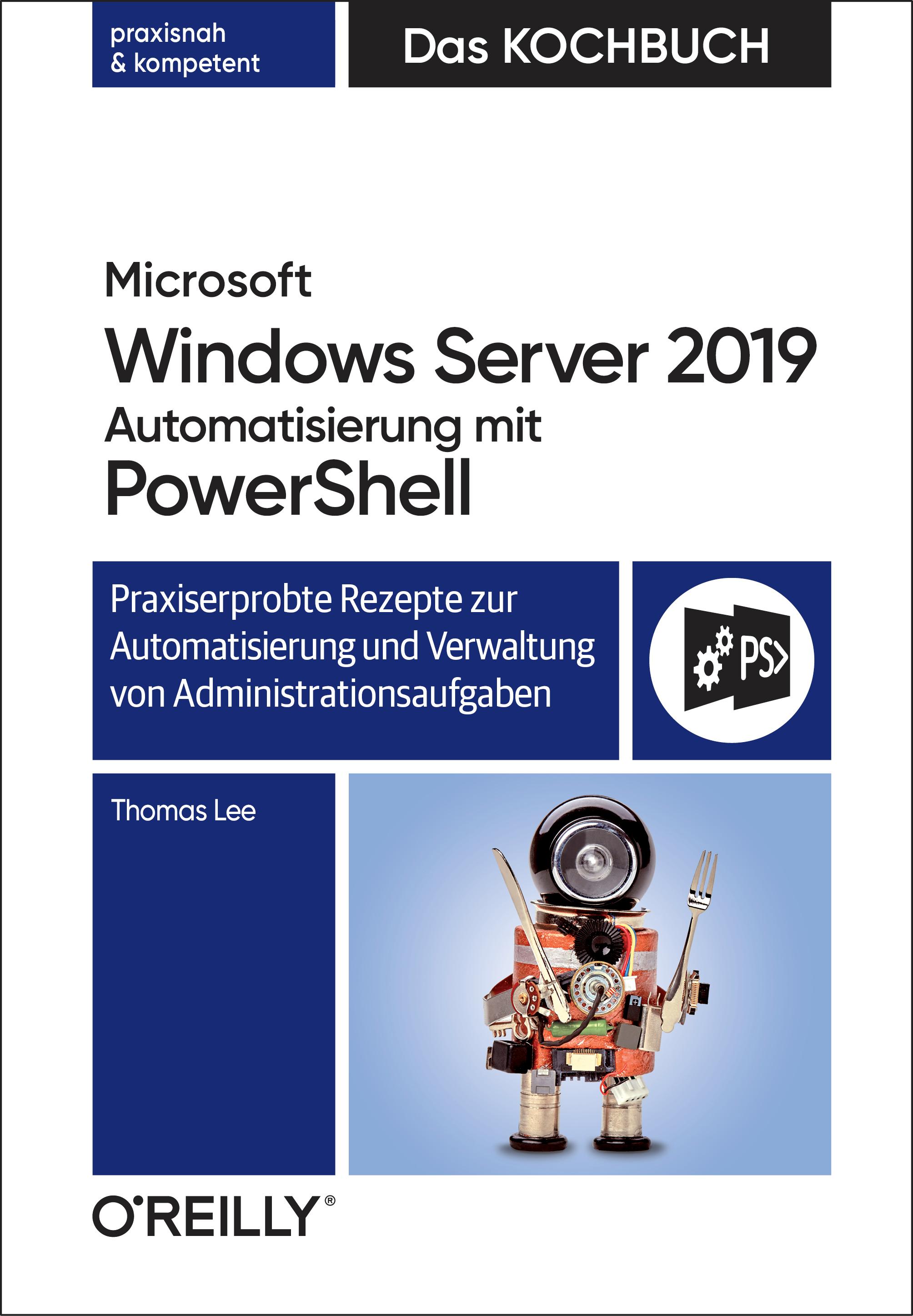 Vorderes Coverbild Microsoft Windows Server 2019 Automatisierung mit PowerShell - Das Kochbuch