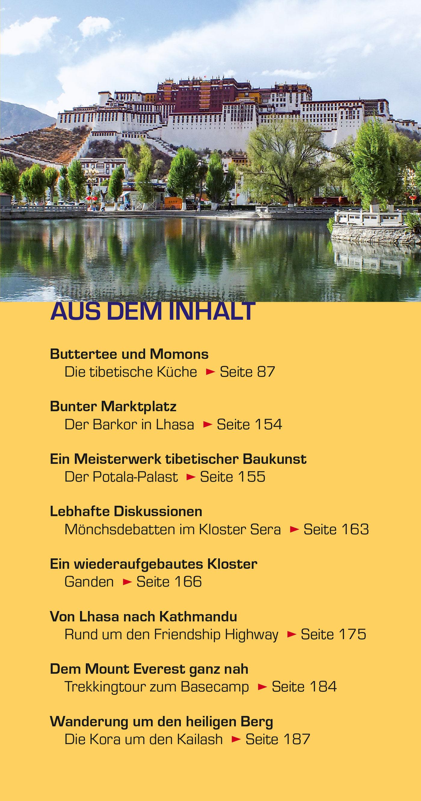 Beispielinhalt (Bild) Reiseführer Tibet