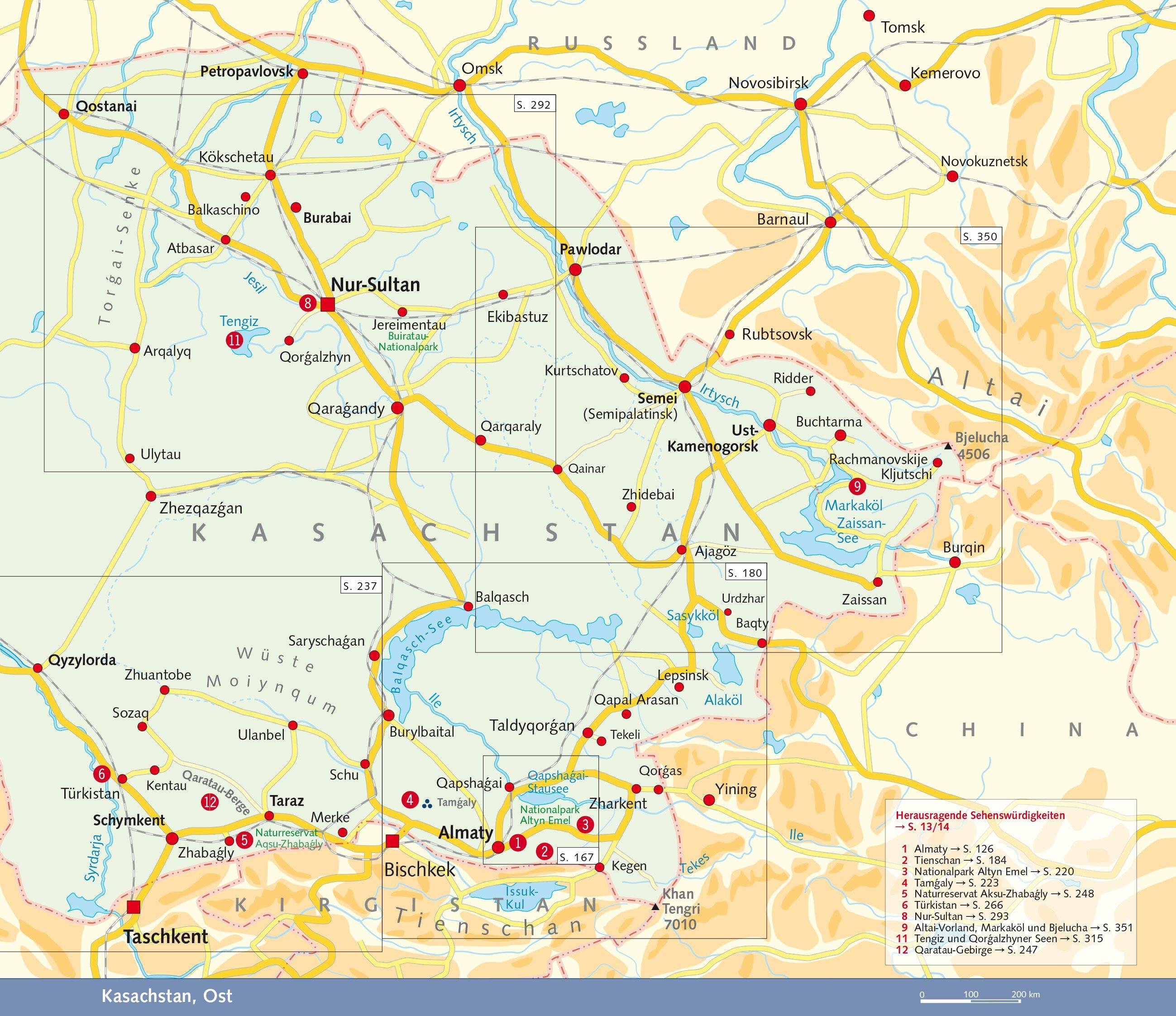 Beispielinhalt (Bild) Reiseführer Kasachstan