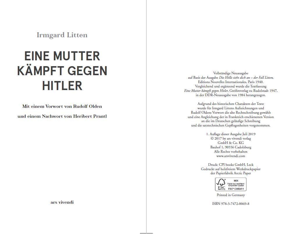 Beispielinhalt (Bild) Eine Mutter kämpft gegen Hitler
