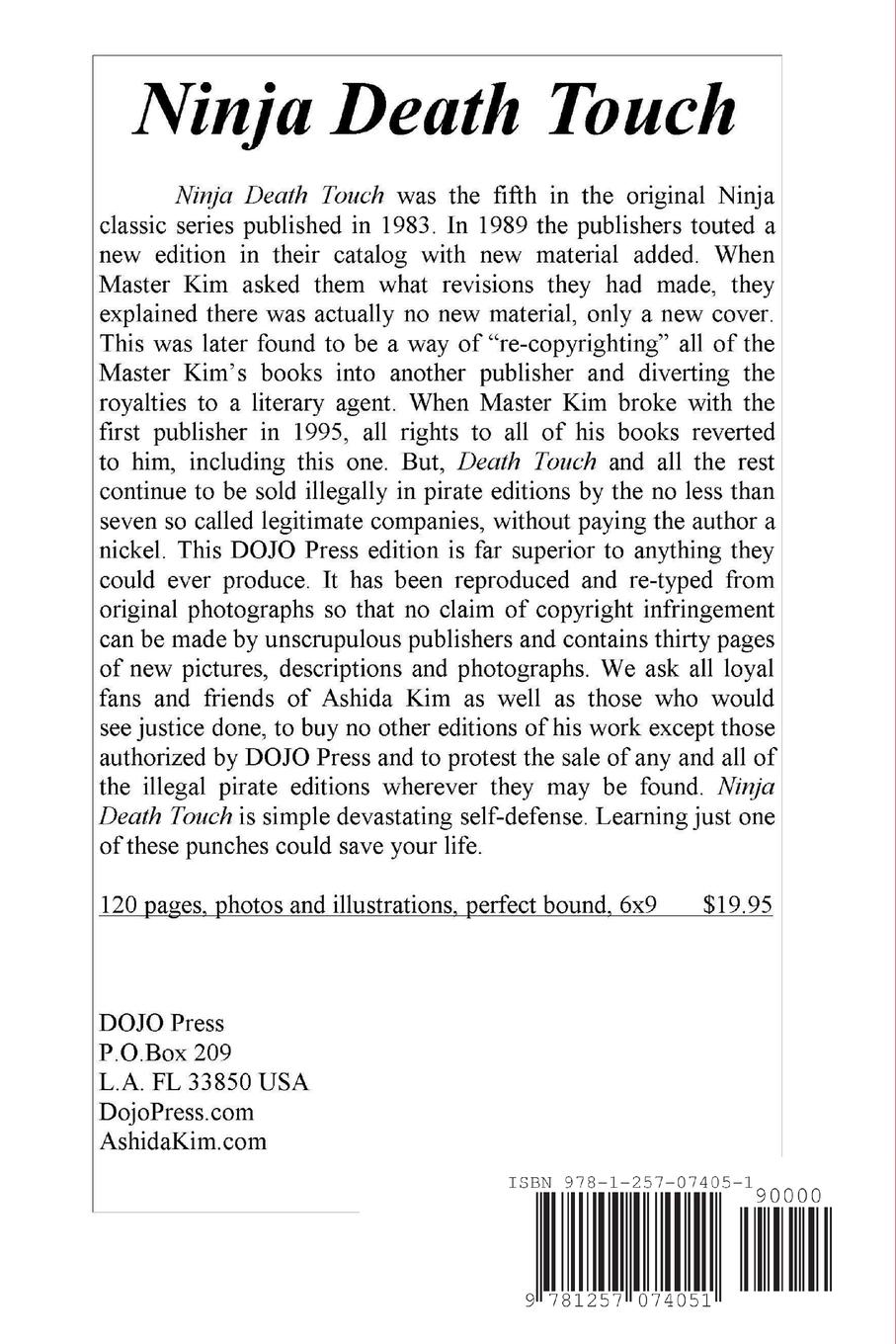 Rückseitencover Ninja Death Touch