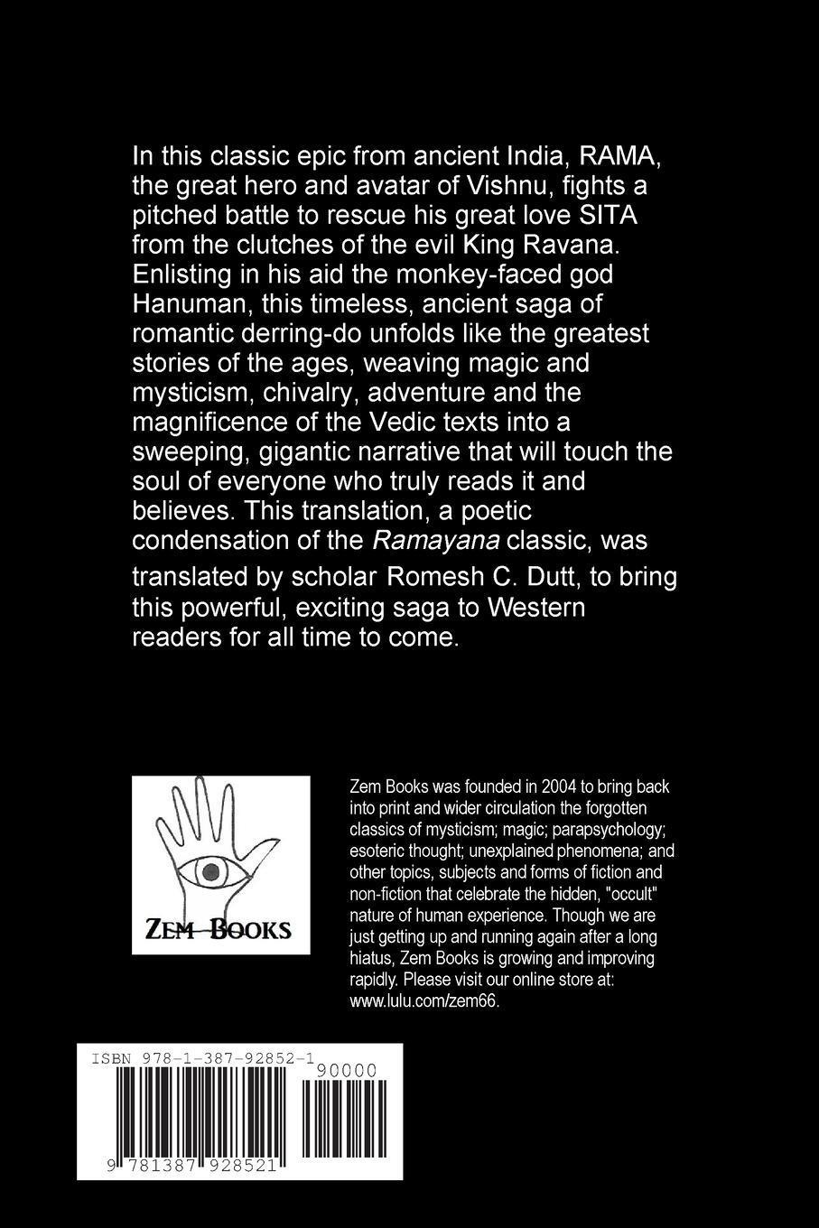 Rückseitencover The Ramayana