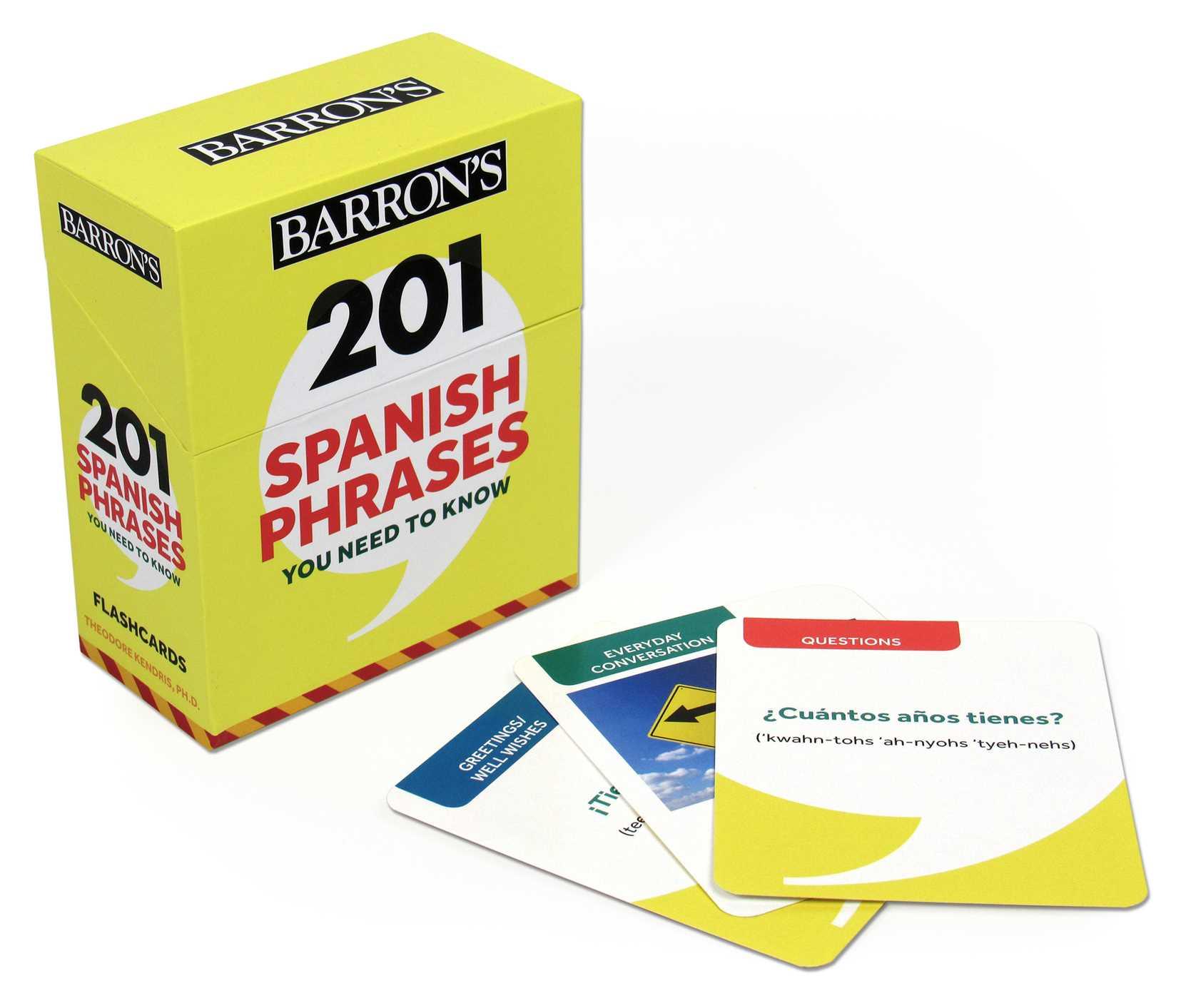 Vorderes Coverbild 201 Spanish Phrases You Need to Know Flashcards