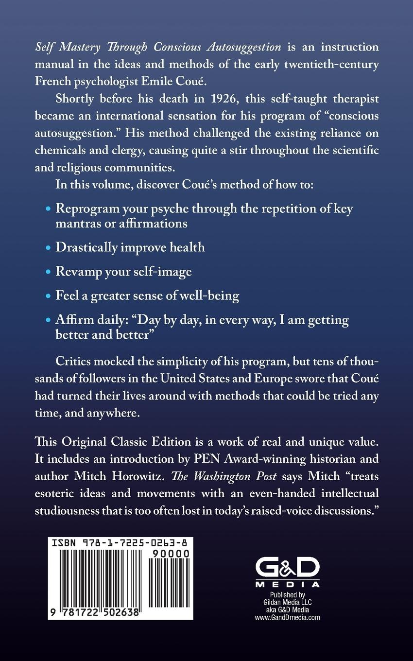 Rückseitencover Self-Mastery Through Conscious Autosuggestion (Original Classic Edition)