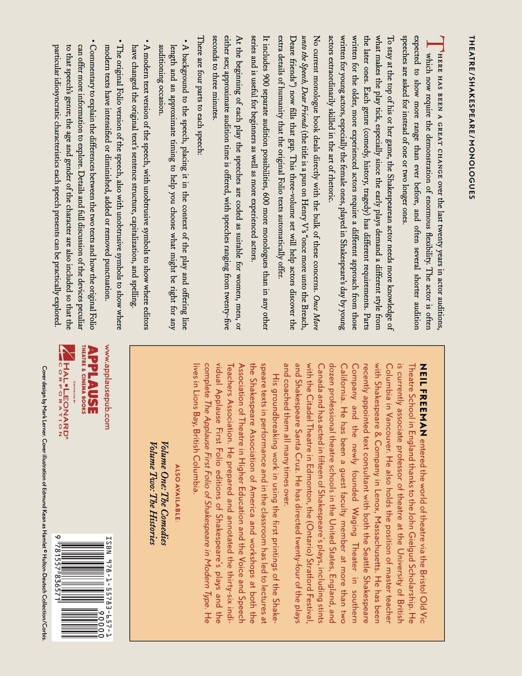 Rückseitencover Once More unto the Speech, Dear Friends