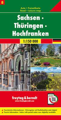 Vorderes Coverbild Sachsen - Thüringen - Hochfranken, Autokarte 1:150.000, Blatt 8