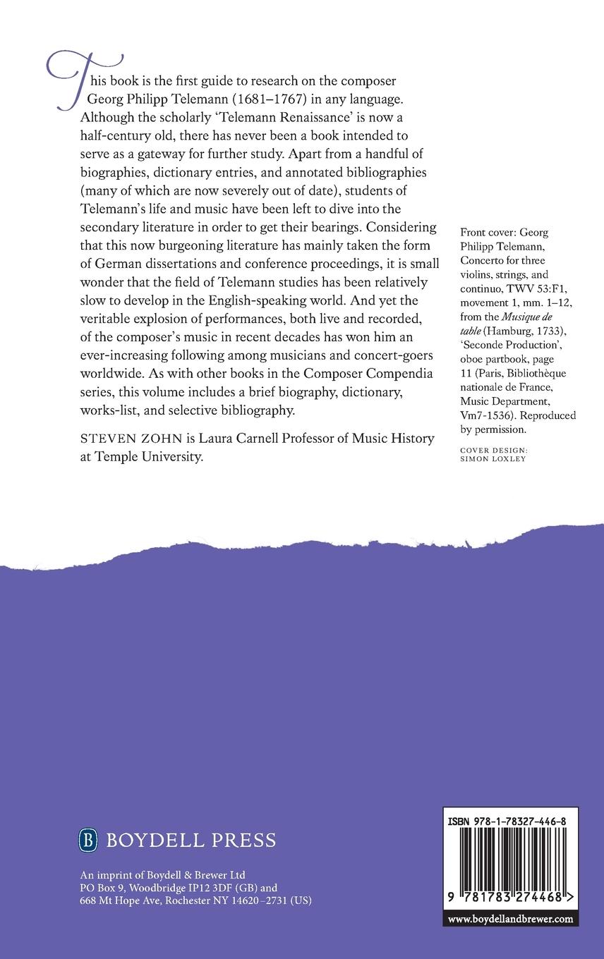 Rückseitencover Telemann Compendium