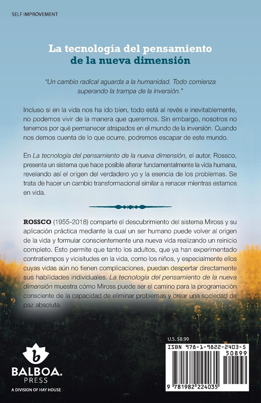 Rückseitencover La Tecnología Del Pensamiento De La Nueva Dimensión