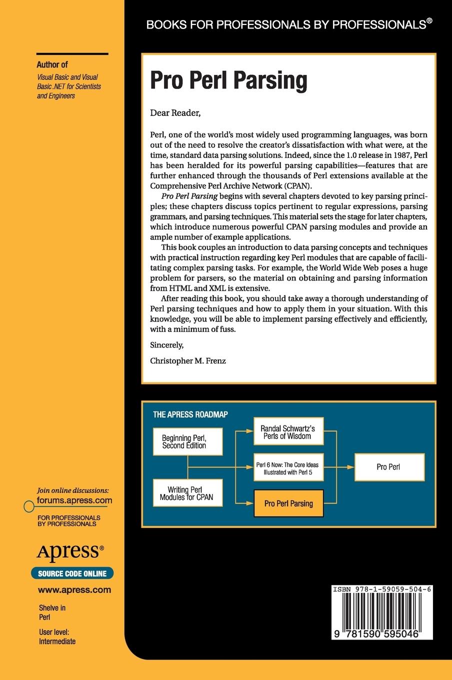 Rückseitencover Pro Perl Parsing