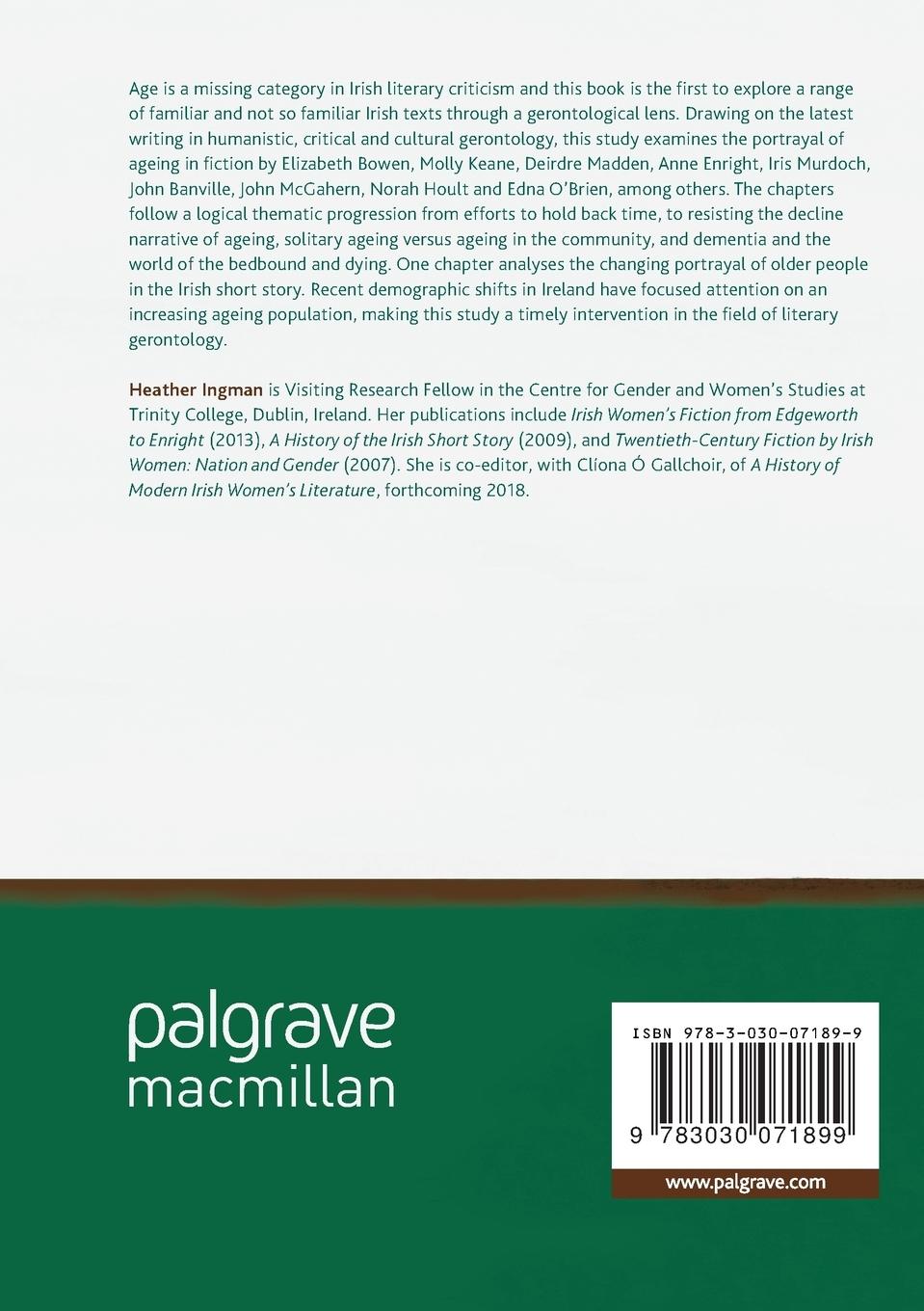Rückseitencover Ageing in Irish Writing