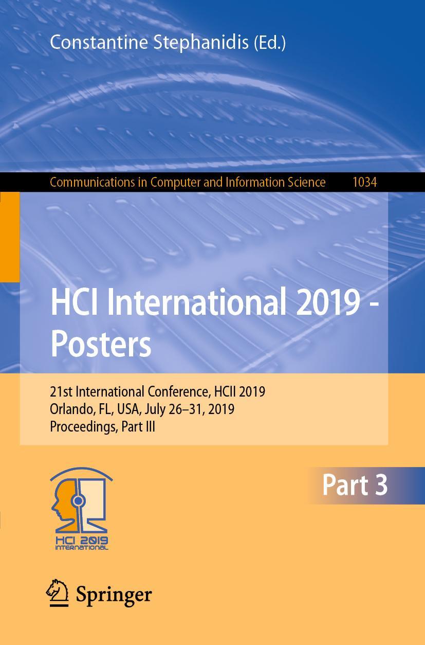 Vorderes Coverbild HCI International 2019 - Posters