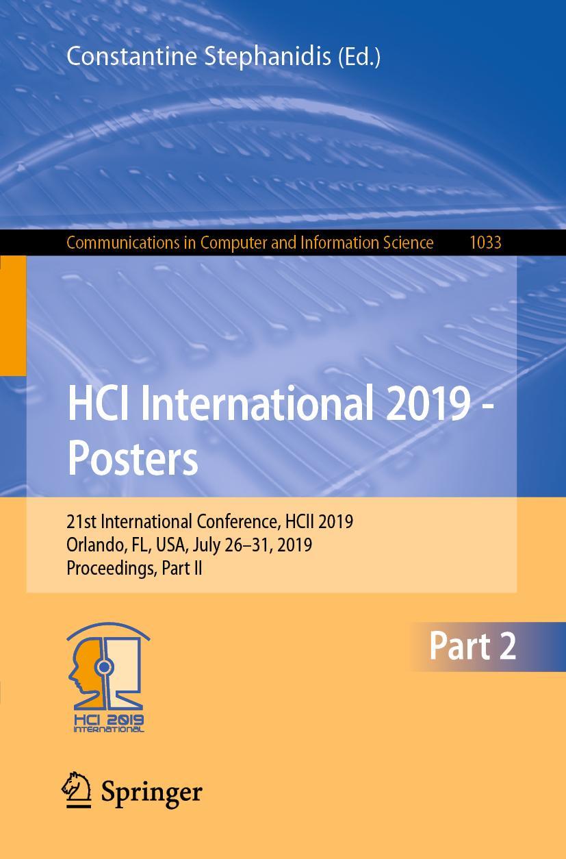 Vorderes Coverbild HCI International 2019 - Posters