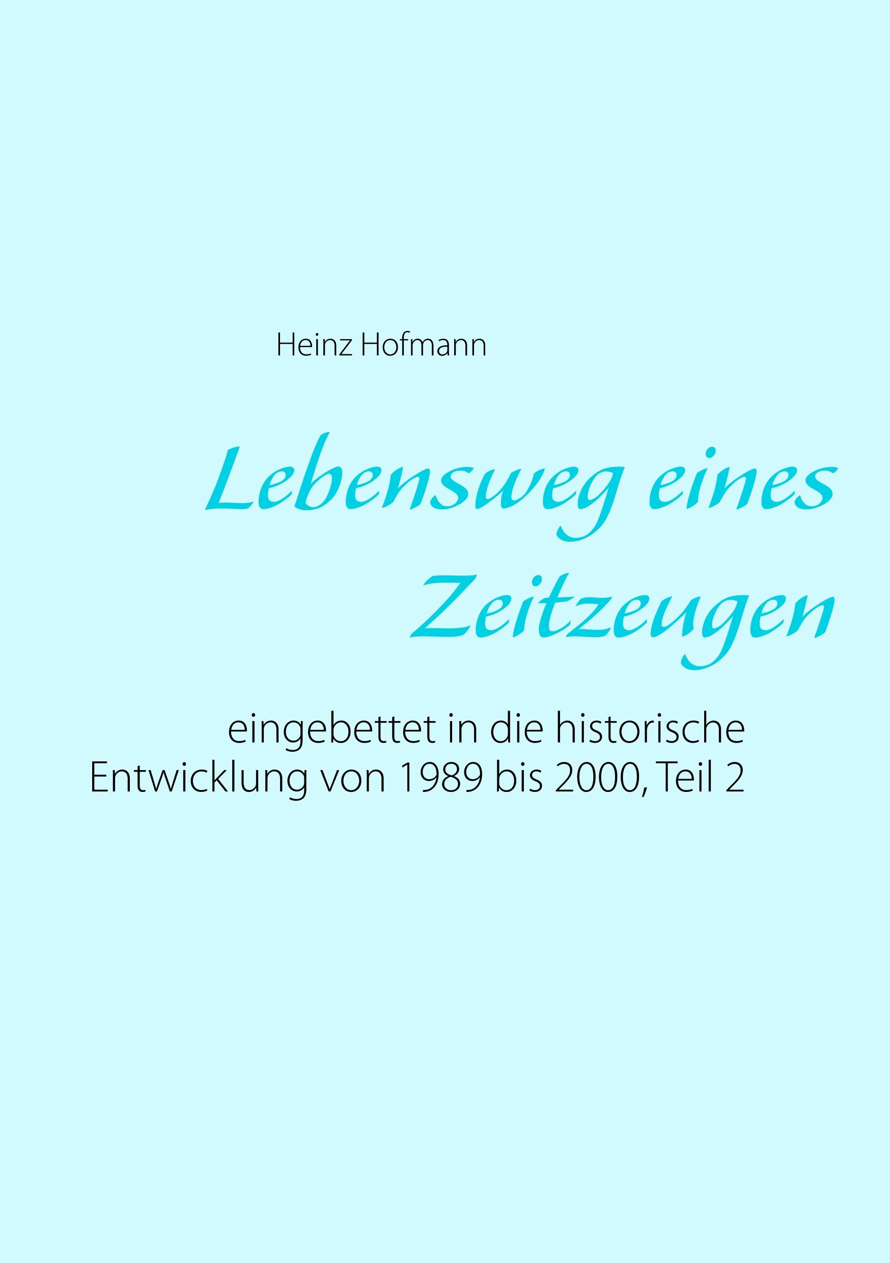 Vorderes Coverbild Lebensweg eines Zeitzeugen