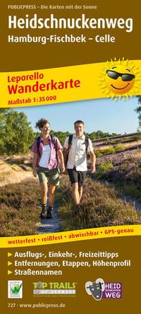 Vorderes Coverbild Wanderkarte Heidschnuckenweg, Hamburg-Fischbek - Celle 1 : 35 000