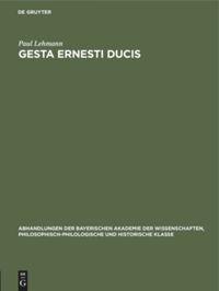 Vorderes Coverbild Gesta Ernesti ducis