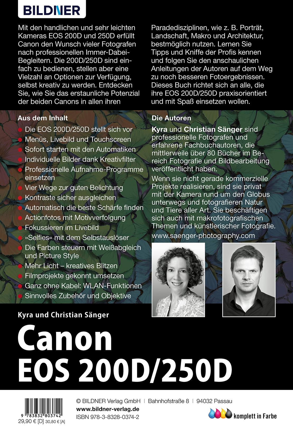 Rückseitencover Canon EOS 200D / 250D