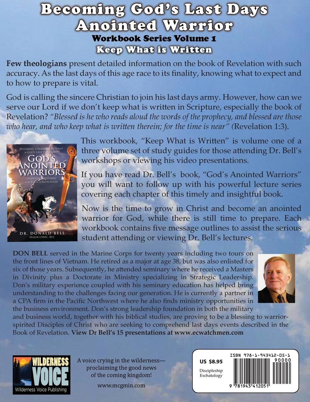 Rückseitencover Becoming God's Last Days Anointed Warrior