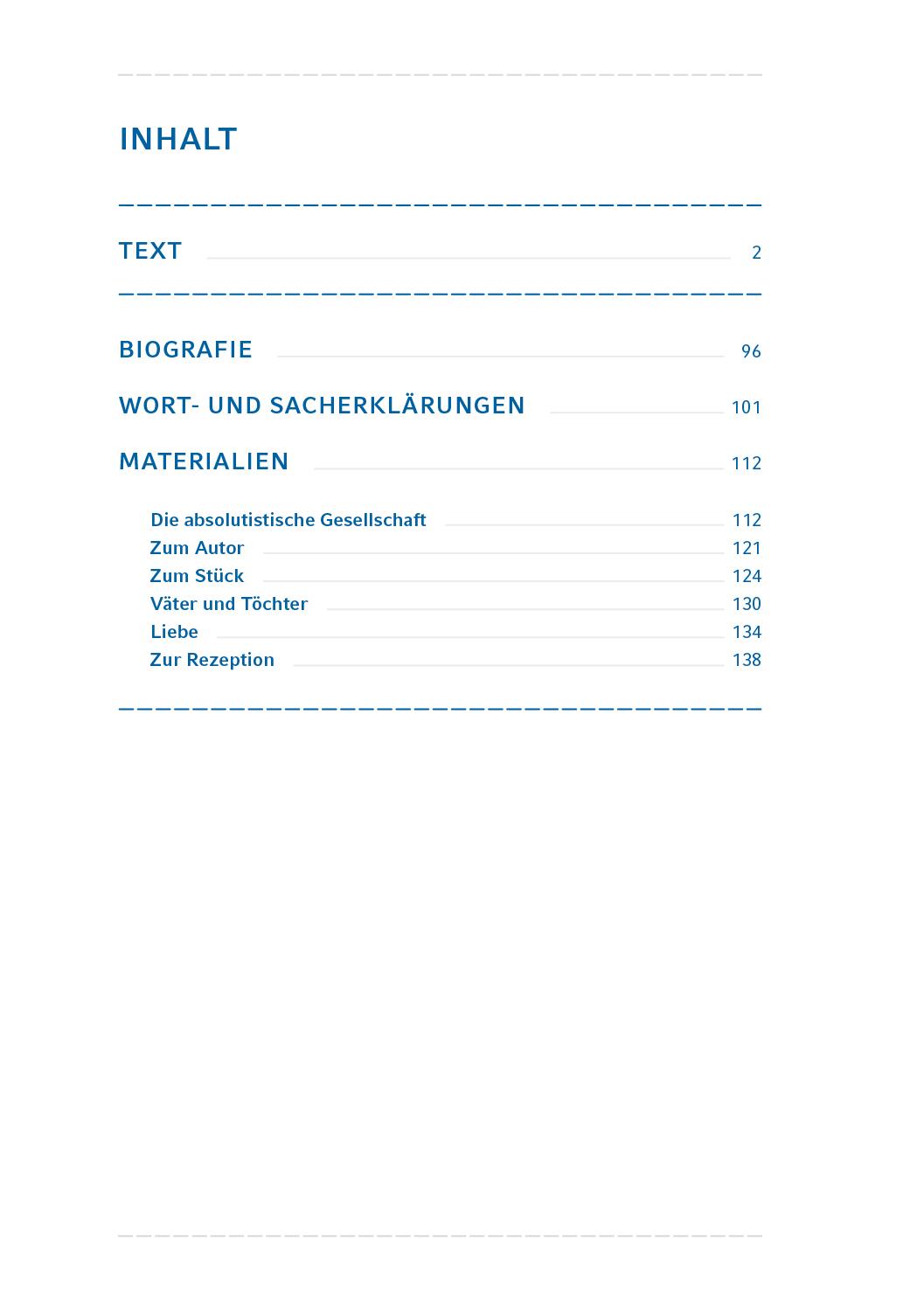 Beispielinhalt (Bild) Kabale und Liebe