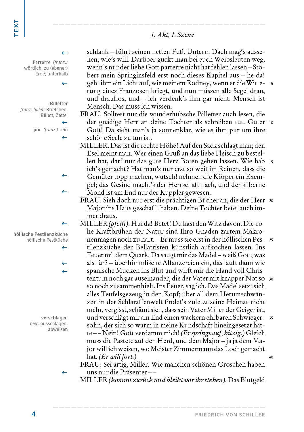 Beispielinhalt (Bild) Kabale und Liebe