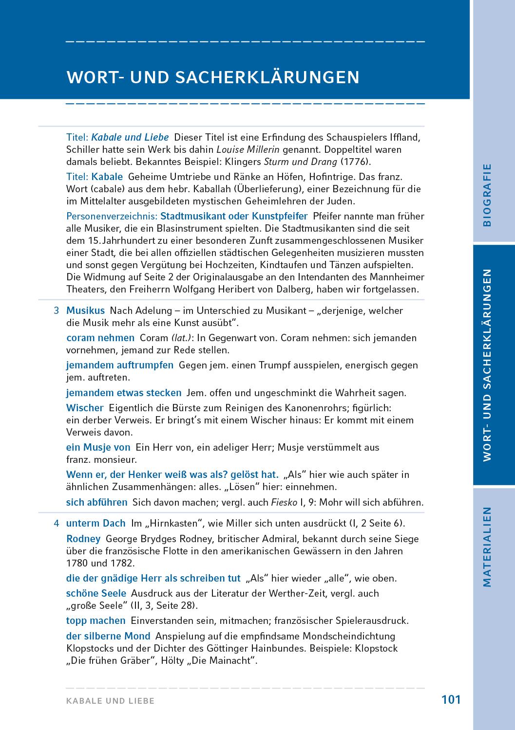 Beispielinhalt (Bild) Kabale und Liebe