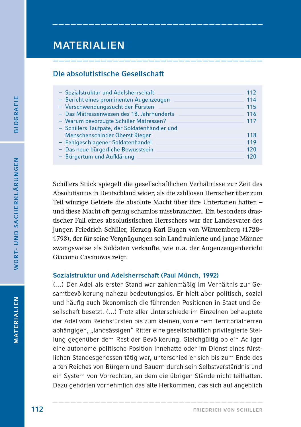 Beispielinhalt (Bild) Kabale und Liebe