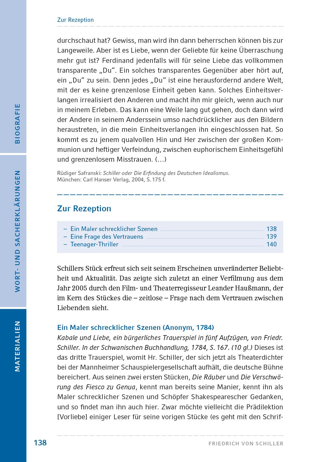 Beispielinhalt (Bild) Kabale und Liebe