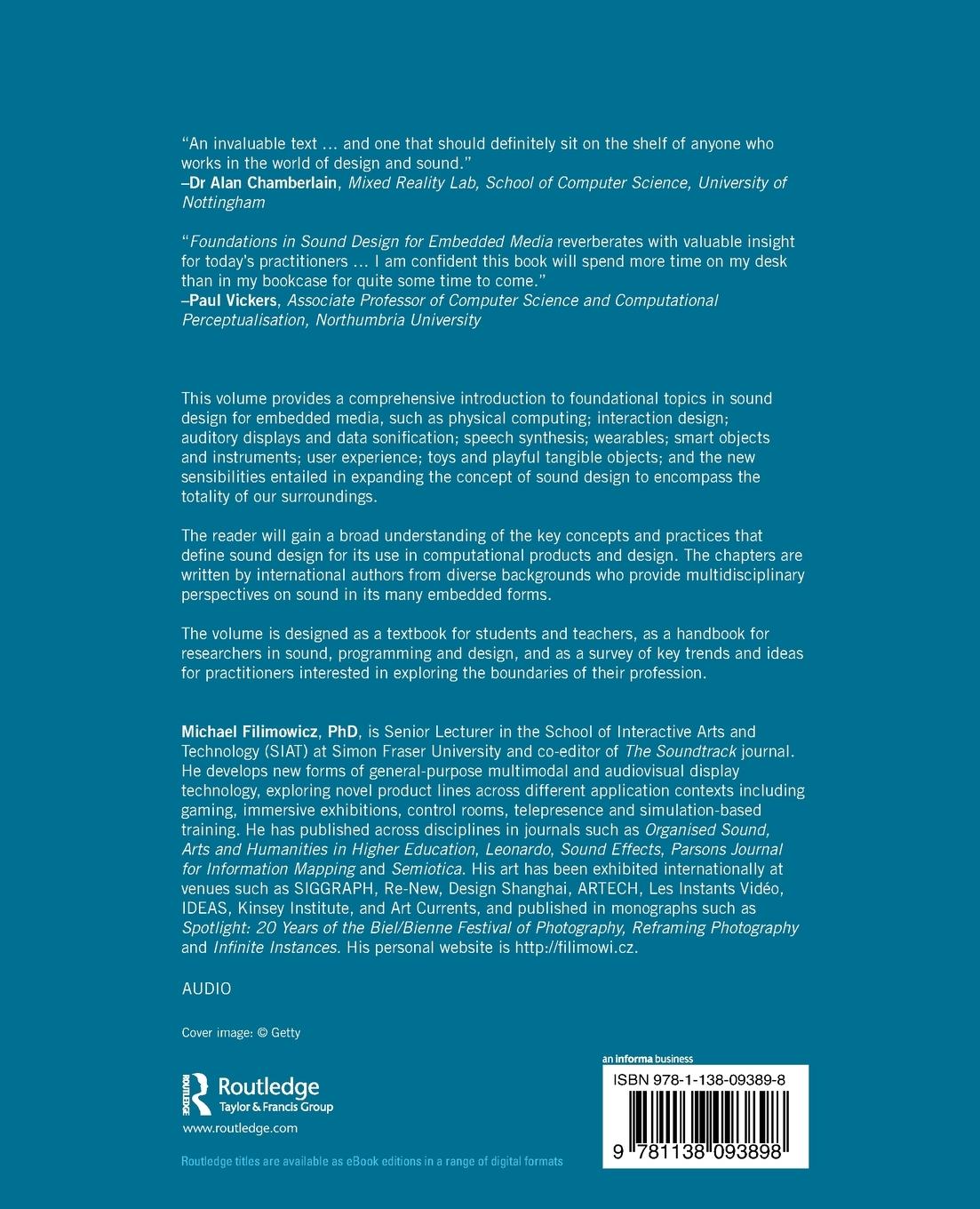 Rückseitencover Foundations in Sound Design for Embedded Media