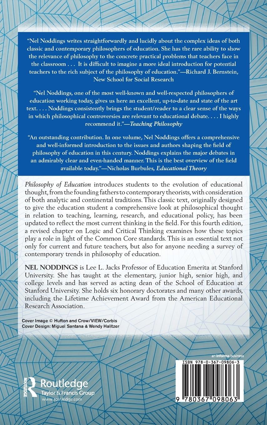 Rückseitencover Philosophy of Education