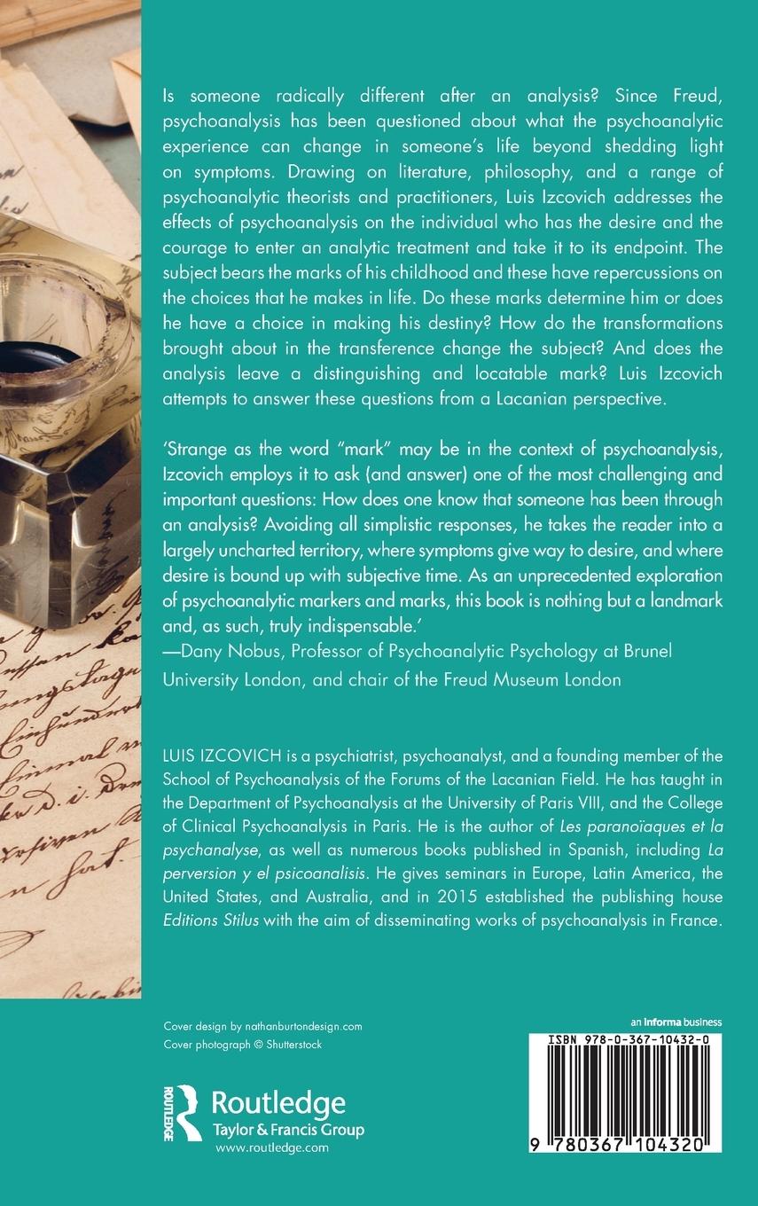 Rückseitencover The Marks of a Psychoanalysis