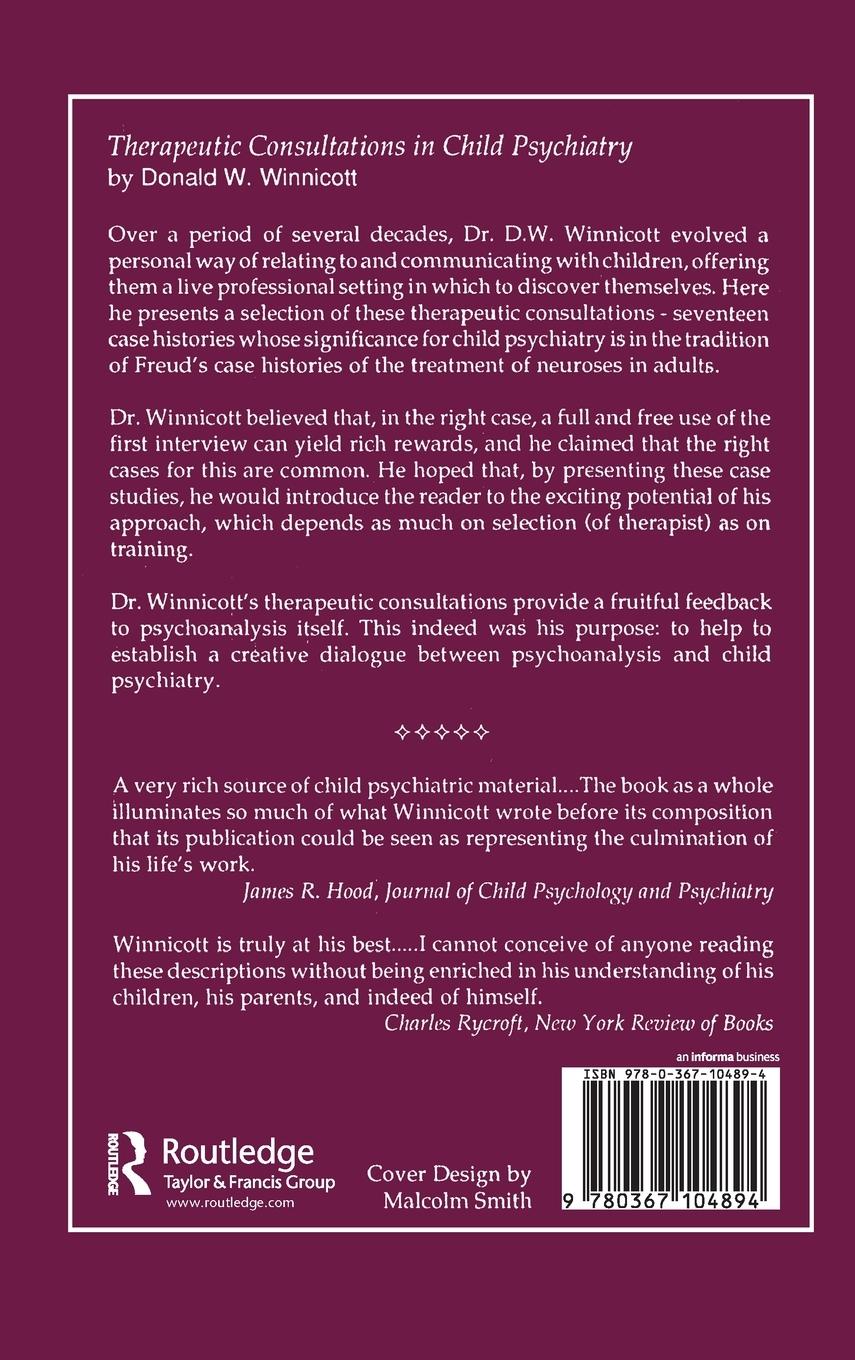 Rückseitencover Therapeutic Consultations in Child Psychiatry