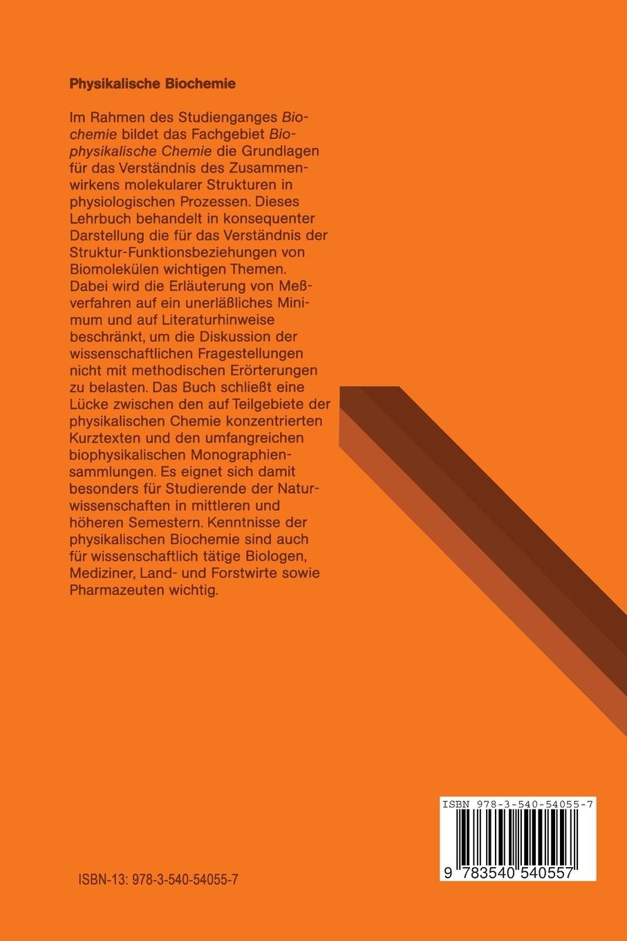 Rückseitencover Physikalische Biochemie