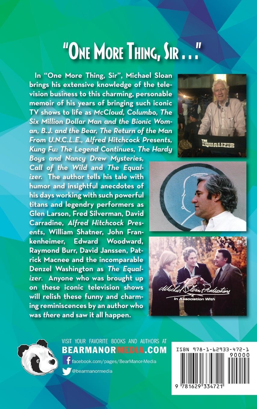 Rückseitencover "One More Thing, Sir . . ." - The Musings of a Television Writer-Producer (hardback)