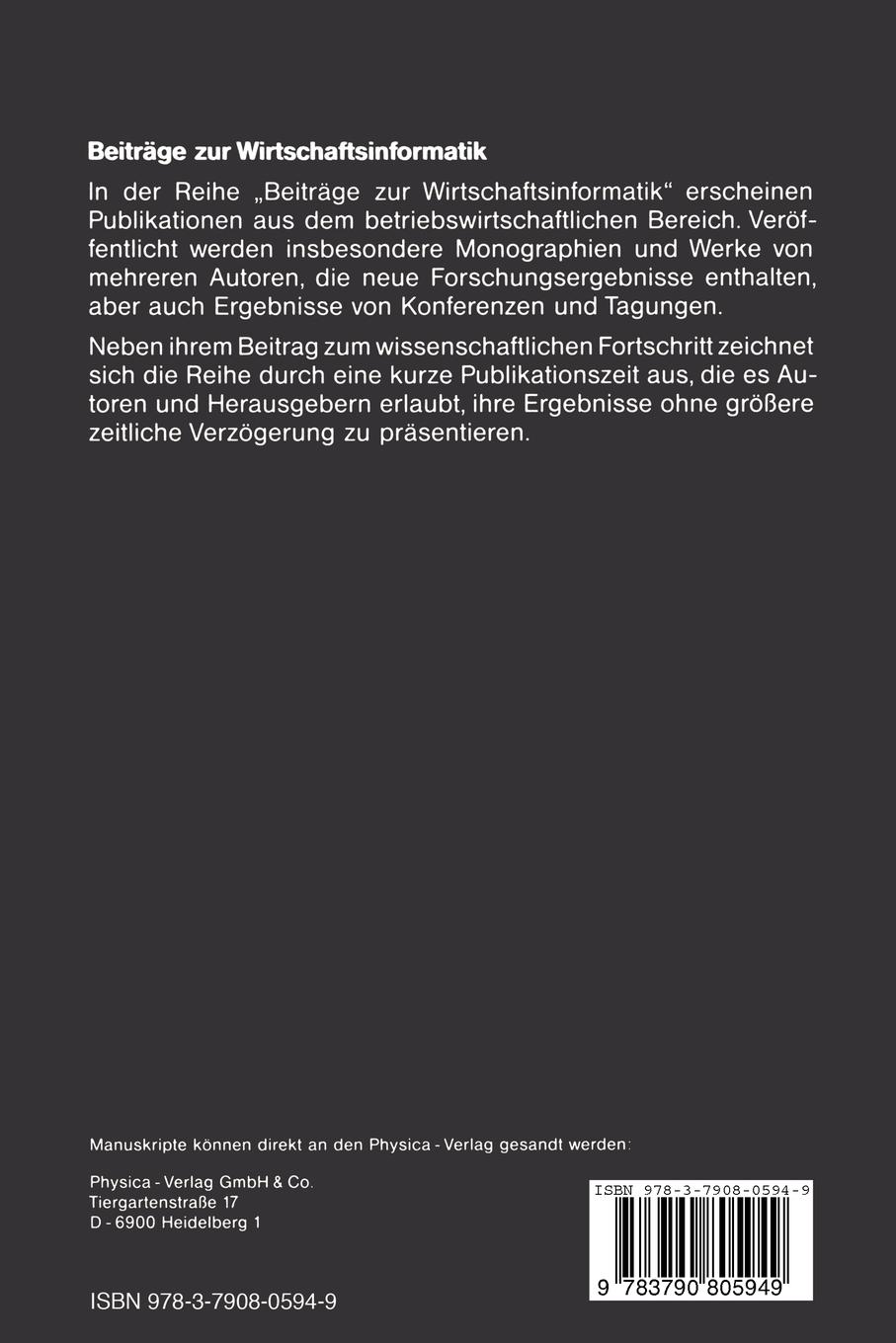 Rückseitencover Betriebswirtschaftliche Schwachstellendiagnosen im Fertigungsbereich mit wissensbasierten Systemen