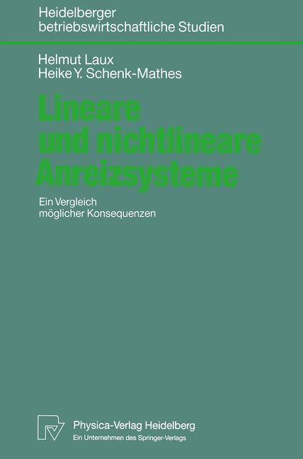 Vorderes Coverbild Lineare und nichtlineare Anreizsysteme