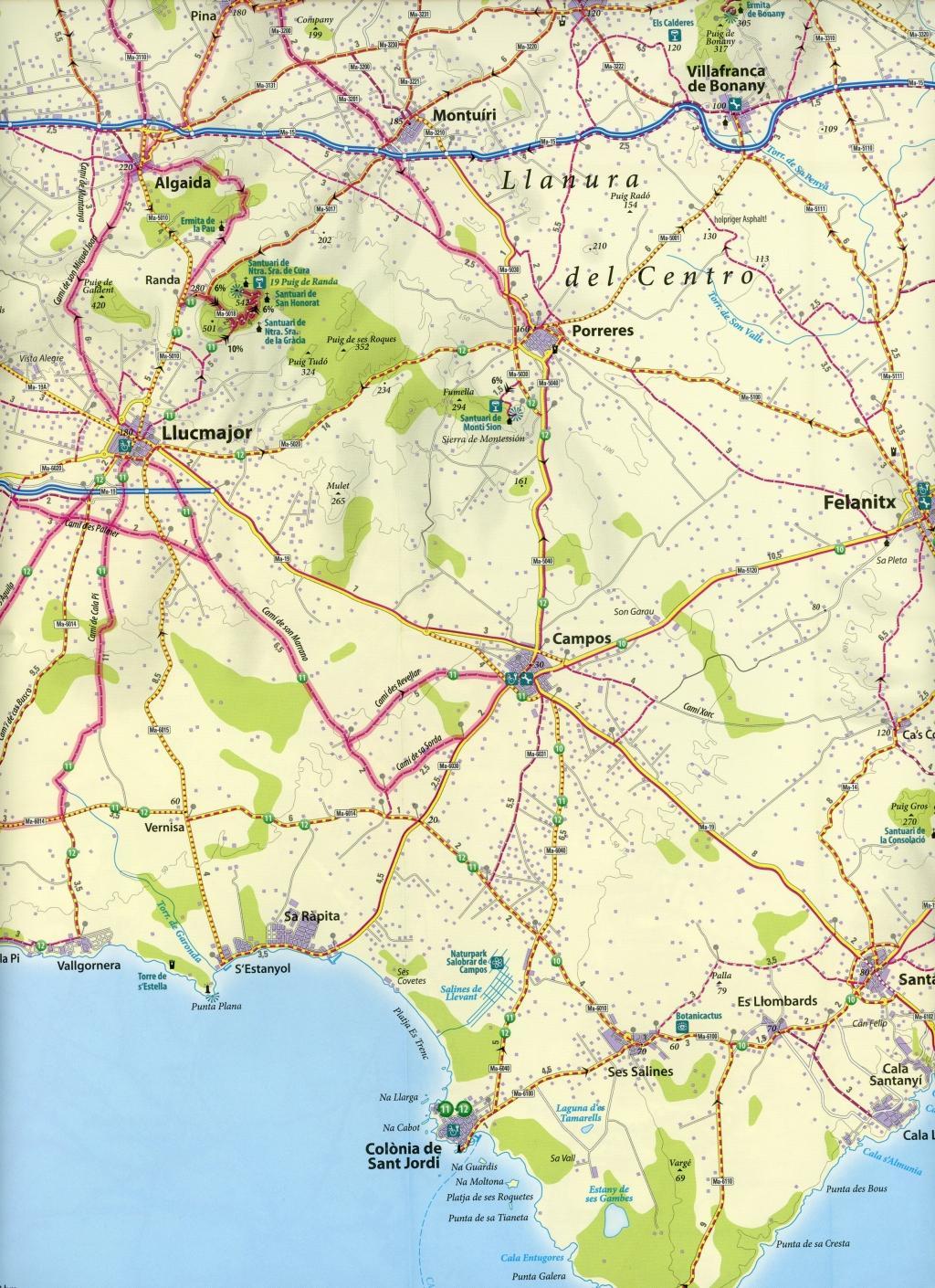 Beispielinhalt (Bild) Rennradkarte Mallorca