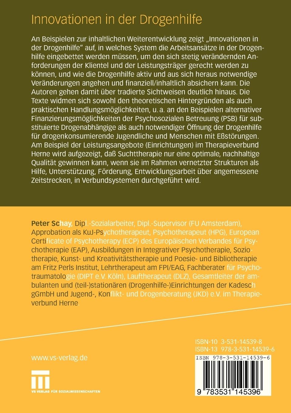 Rückseitencover Innovationen in der Drogenhilfe