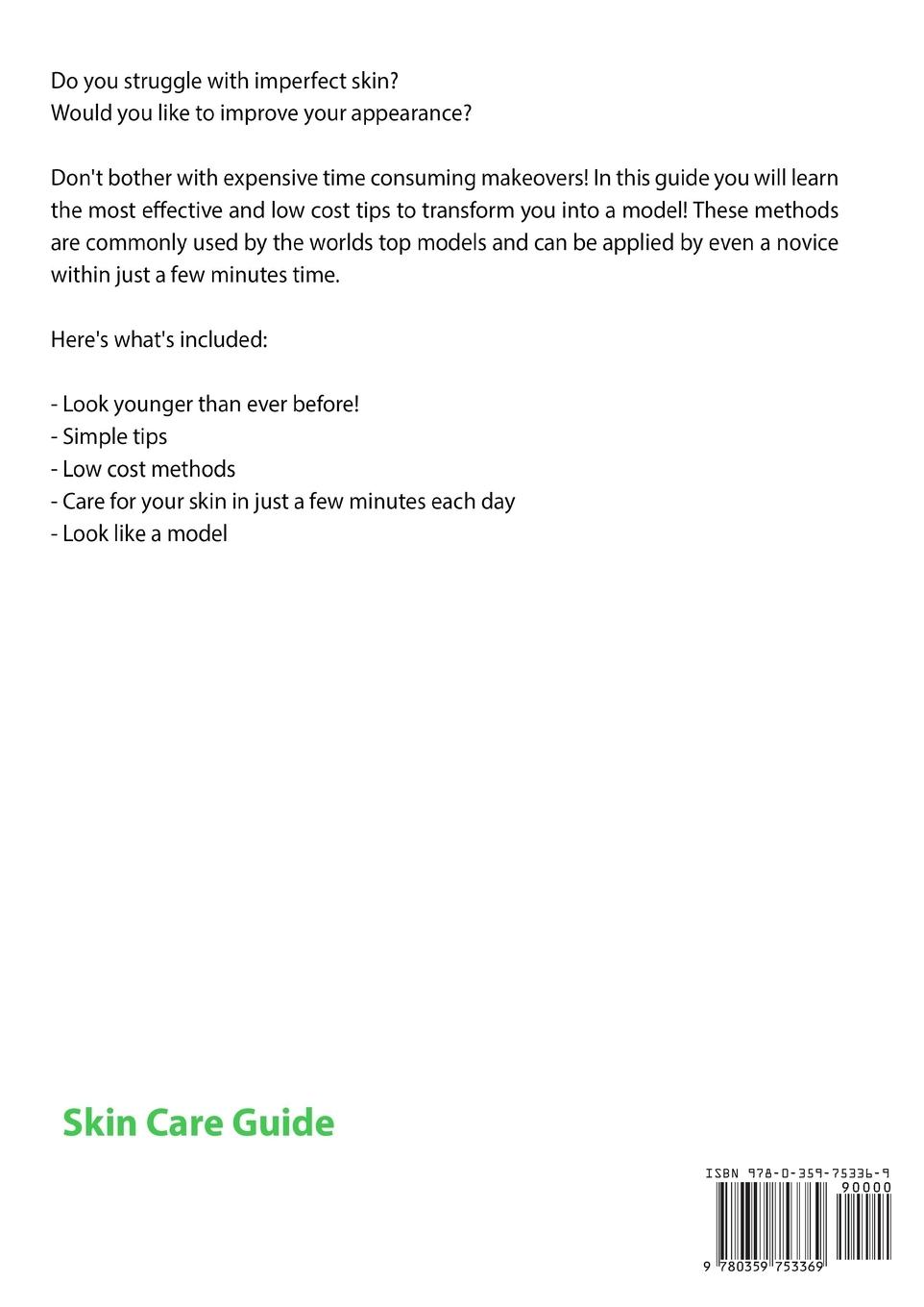 Rückseitencover Skin Care Guide