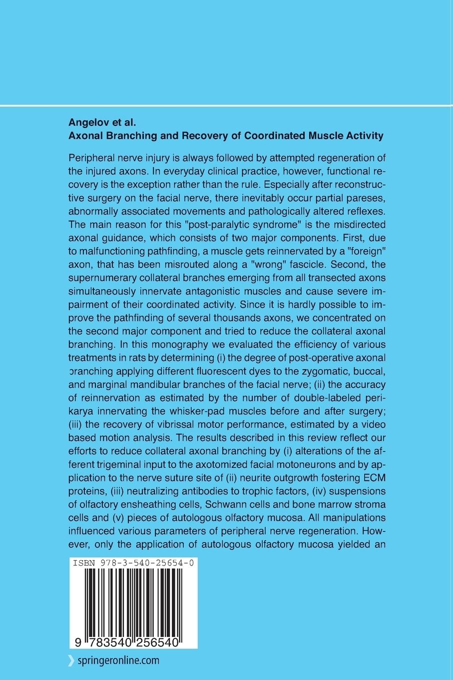 Rückseitencover Axonal Branching and Recovery of Coordinated Muscle Activity after Transsection of the Facial Nerve in Adult Rats