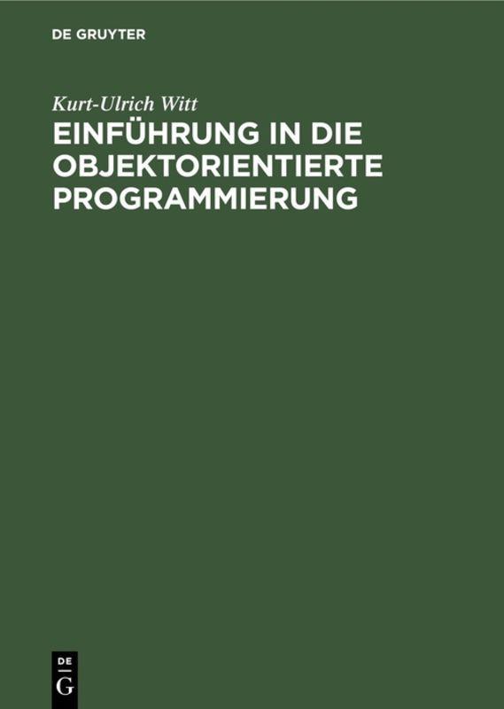 Vorderes Coverbild Einführung in die objektorientierte Programmierung