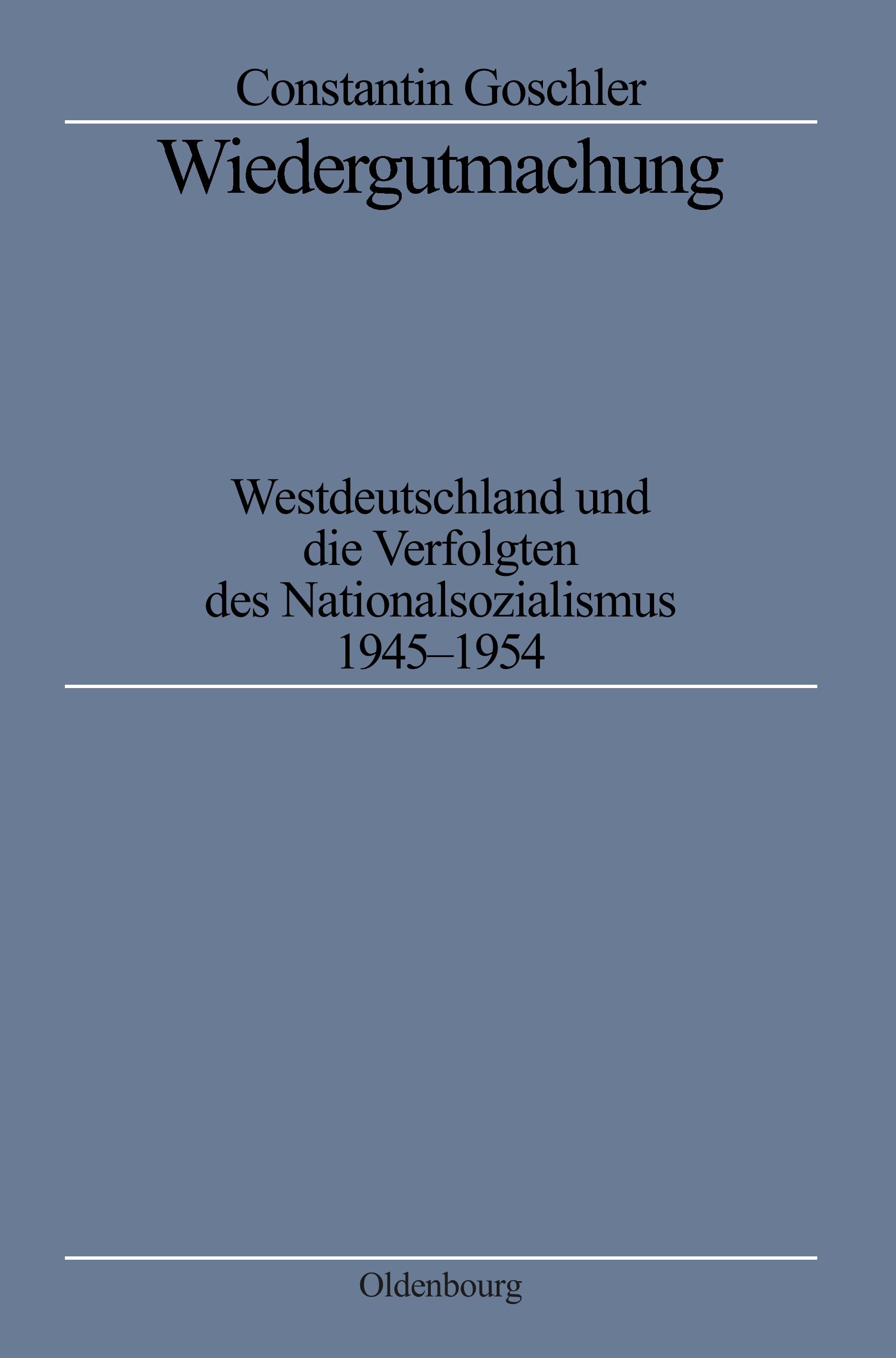 Vorderes Coverbild Wiedergutmachung